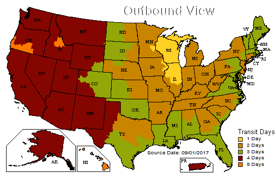 Ground Shipping Map